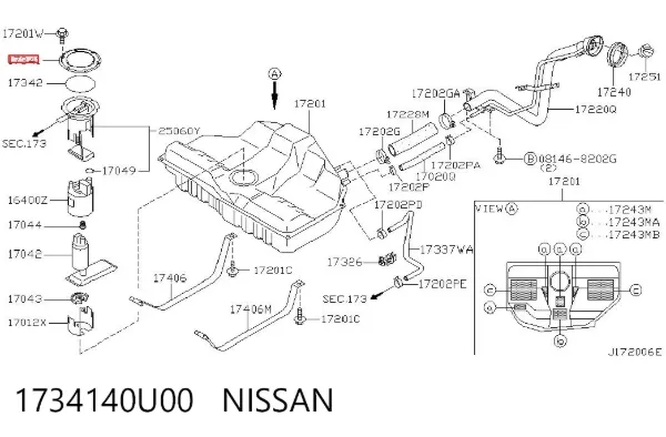  1734140U00 Nissan/Infiniti