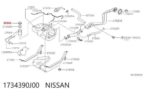  1734390J00 Nissan/Infiniti