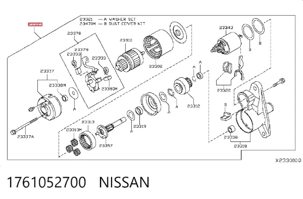Стартер 1761052700 Nissan/Infiniti