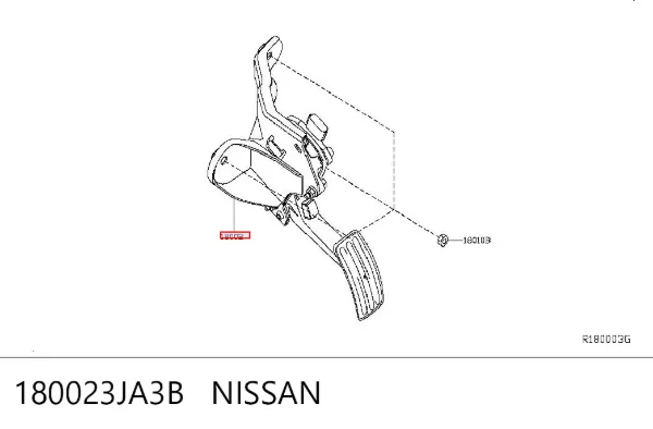 Педаль газа 180023JA3B Nissan/Infiniti