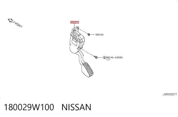 Педаль газа 180029W100 Nissan/Infiniti