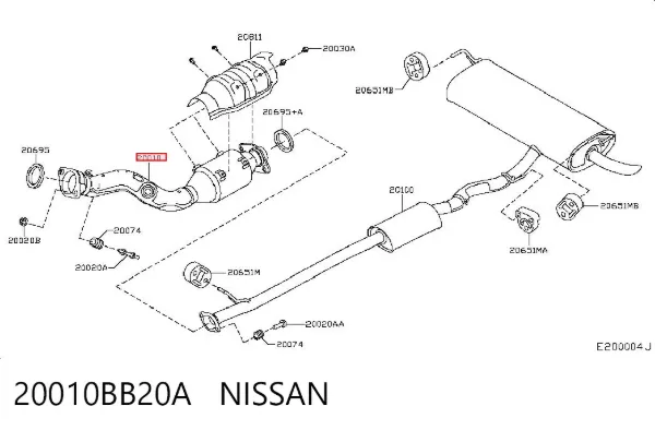 Катализатор 20010BB20A Nissan/Infiniti