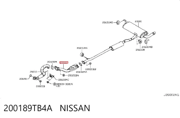 Катализатор 200189TB4A Nissan/Infiniti