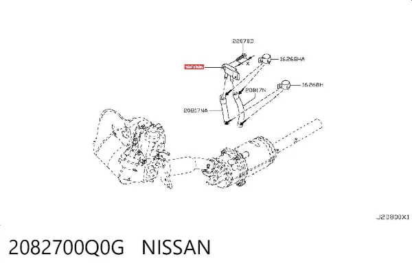 Датчик давления выхлопных газов 2082700Q0G Nissan/Infiniti