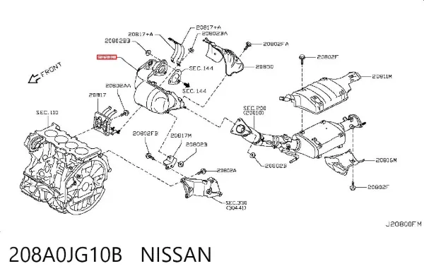 Сажевый фильтр 208A0JG10B Nissan/Infiniti
