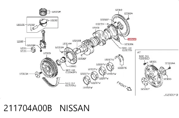  211704A00B Nissan/Infiniti