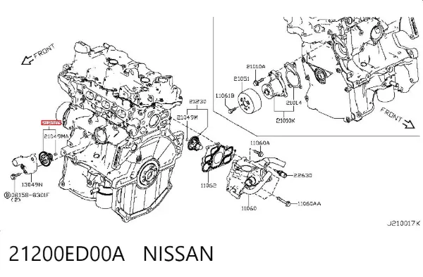 Термостат 21200ED00A Nissan/Infiniti