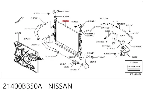 Радиатор 21400BB50A Nissan/Infiniti