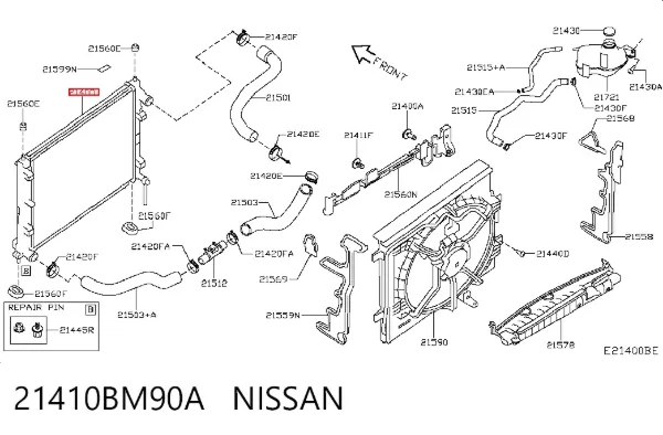 Радиатор 21410BM90A Nissan/Infiniti