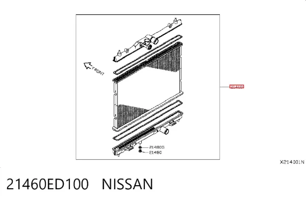 Радиатор 21460ED100 Nissan/Infiniti