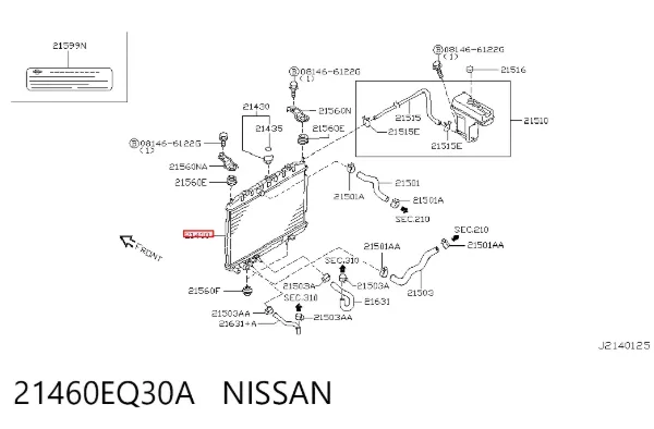 Радиатор 21460EQ30A Nissan/Infiniti