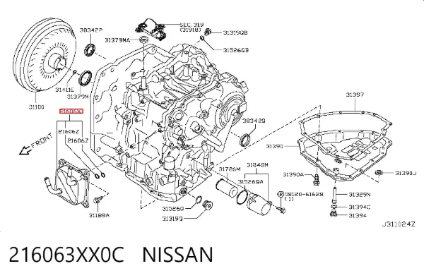 Радиатор охлаждения АКПП 216063XX0C Nissan/Infiniti
