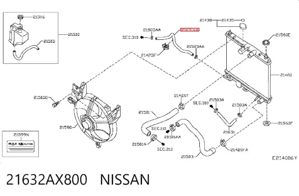  21632AX800 Nissan/Infiniti