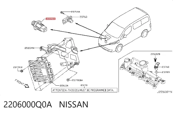 Датчик детонации 2206000Q0A Nissan/Infiniti