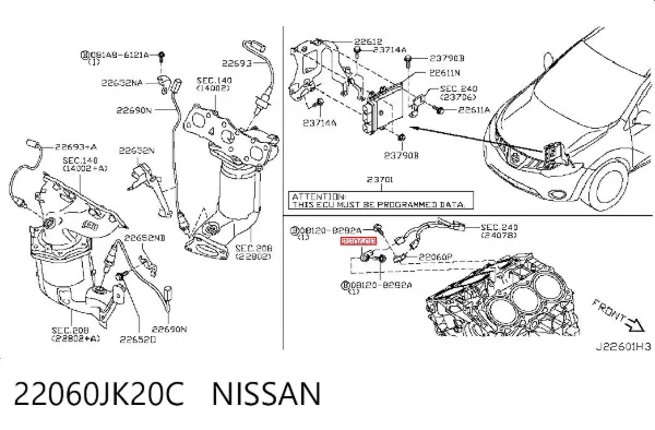 Датчик детонации 22060JK20C Nissan/Infiniti