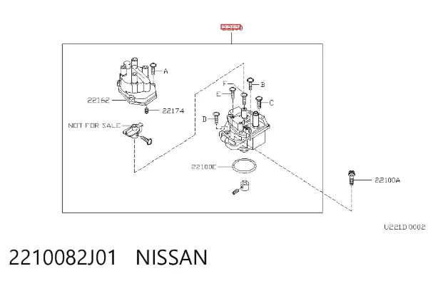 Трамблер 2210082J01 Nissan/Infiniti