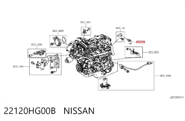 Датчик температуры охлаждающей жидкости 22120HG00B Nissan/Infiniti