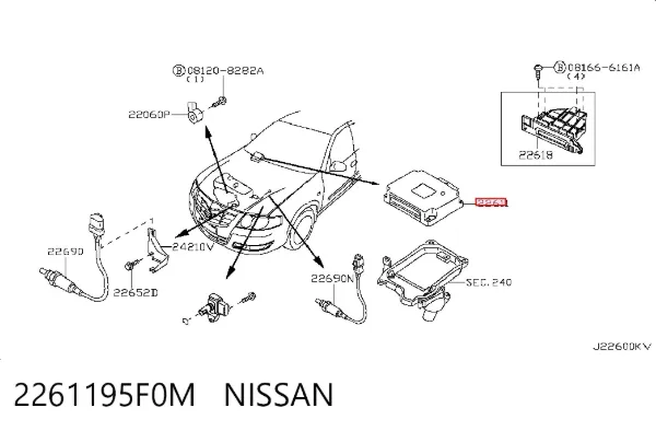 Блок управления двигателем 2261195F0M Nissan/Infiniti