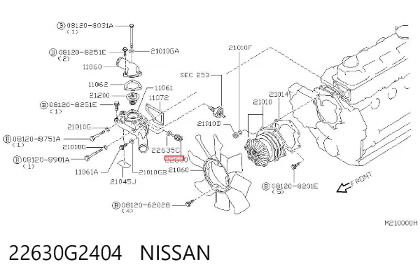 Датчик температуры охлаждающей жидкости 22630G2404 Nissan/Infiniti
