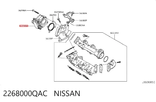 Дроссельная заслонка 2268000QAC Nissan/Infiniti