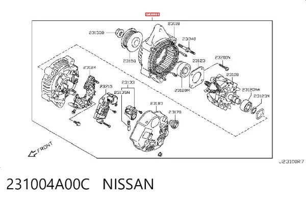 Генератор 231004A00C Nissan/Infiniti