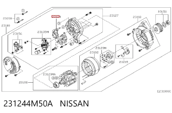 Диодный мост 231244M50A Nissan/Infiniti