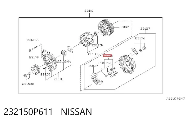 Реле генератора 232150P611 Nissan/Infiniti