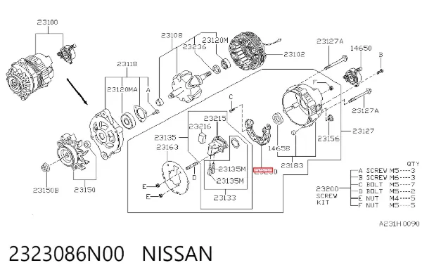 Диодный мост 2323086N00 Nissan/Infiniti