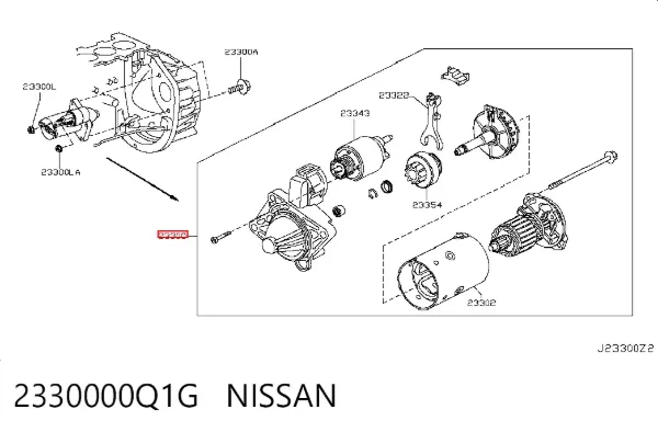 Стартер 2330000Q1G Nissan/Infiniti