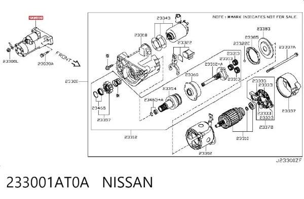 Стартер 233001AT0A Nissan/Infiniti