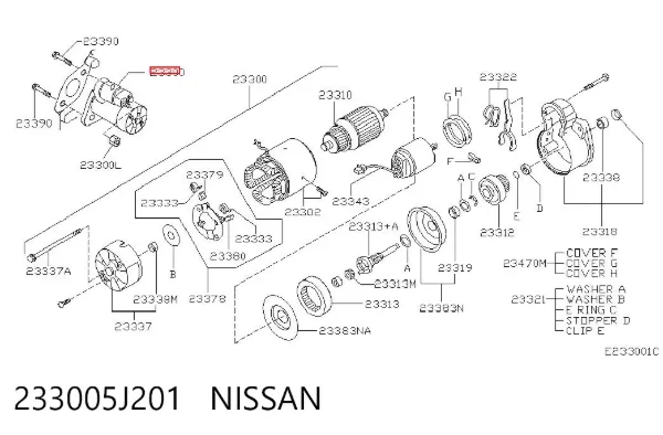 Стартер 233005J201 Nissan/Infiniti