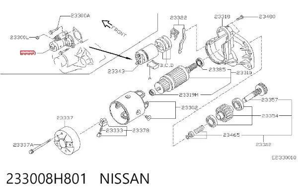 Стартер 233008H801 Nissan/Infiniti