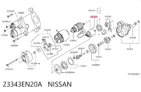 Втягивающее реле стартера 23343EN20A Nissan/Infiniti