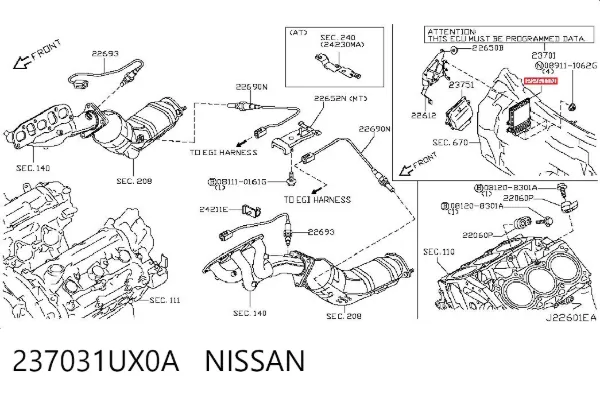 Блок управления двигателем 237031UX0A Nissan/Infiniti