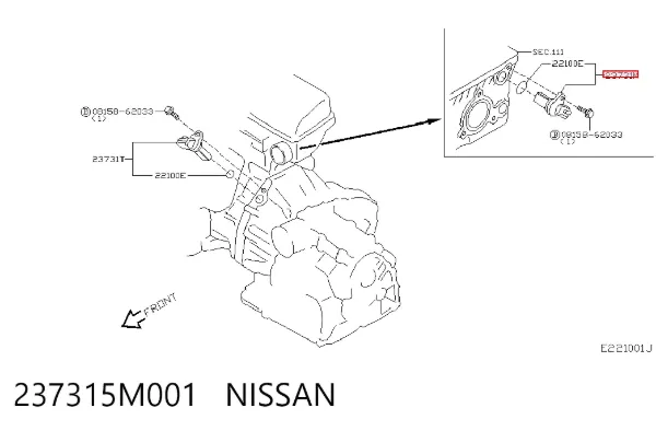 Датчик распредвала 237315M001 Nissan/Infiniti