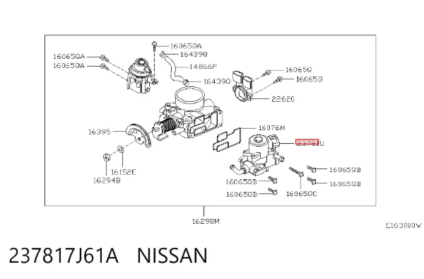 Регулятор холостого хода 237817J61A Nissan/Infiniti