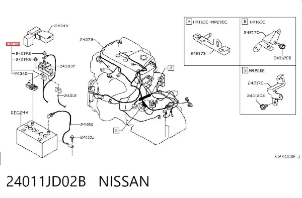  24011JD02B Nissan/Infiniti