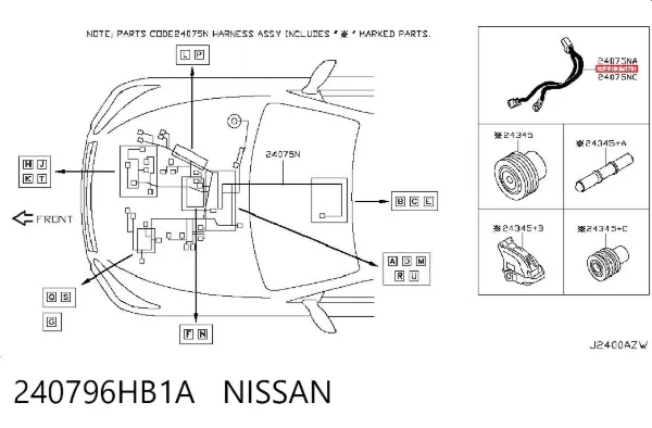  240796HB1A Nissan/Infiniti