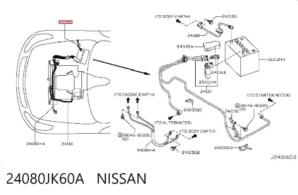  24080JK60A Nissan/Infiniti