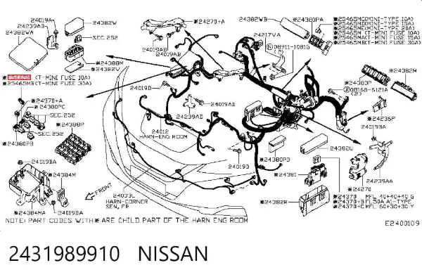  2431989910 Nissan/Infiniti