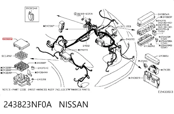  243823NF0A Nissan/Infiniti