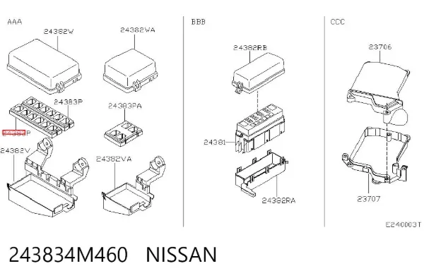  243834M460 Nissan/Infiniti
