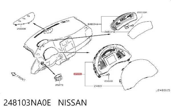 Панель приборов 248103NA0E Nissan/Infiniti