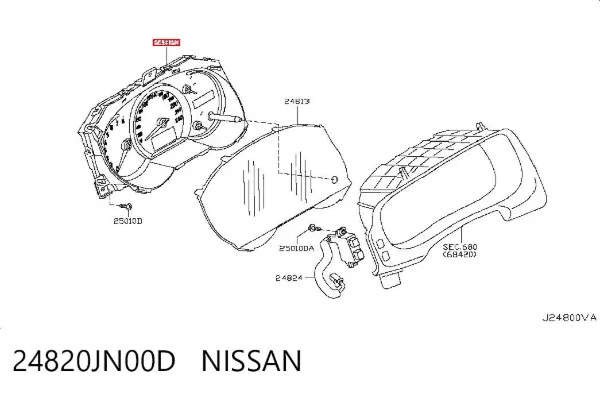 Панель приборов 24820JN00D Nissan/Infiniti