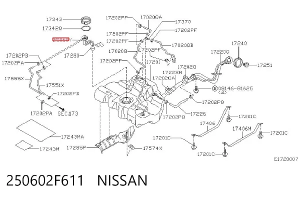 Датчик уровня топлива Nissan Primera P11