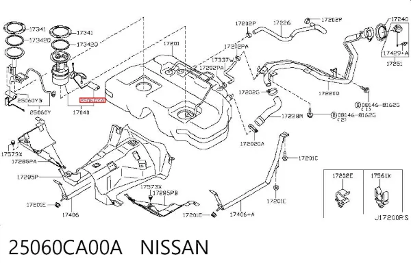 Датчик уровня топлива 25060CA00A Nissan/Infiniti