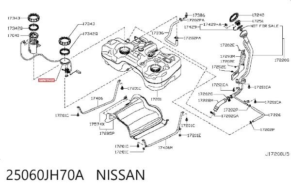 Датчик уровня топлива 25060JH70A Nissan/Infiniti