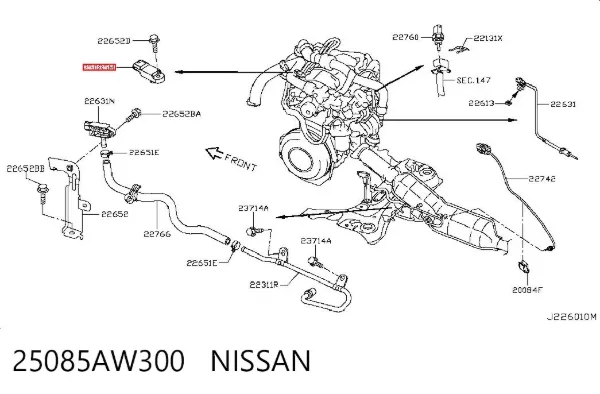 Датчик абсолютного давления 25085AW300 Nissan/Infiniti