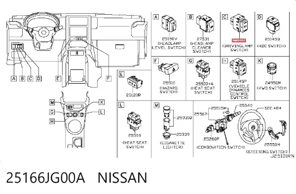  25166JG00A Nissan/Infiniti