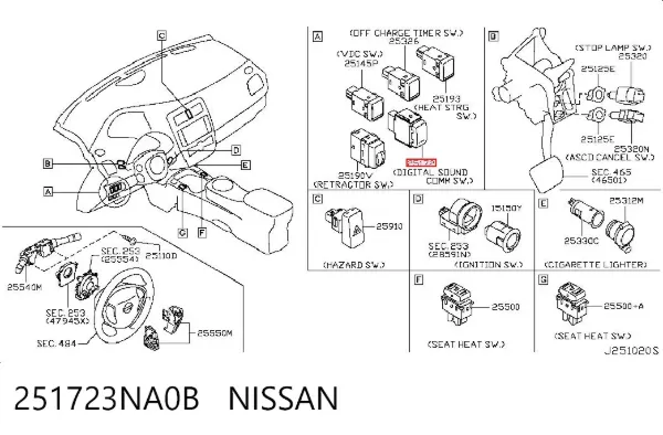  251723NA0B Nissan/Infiniti